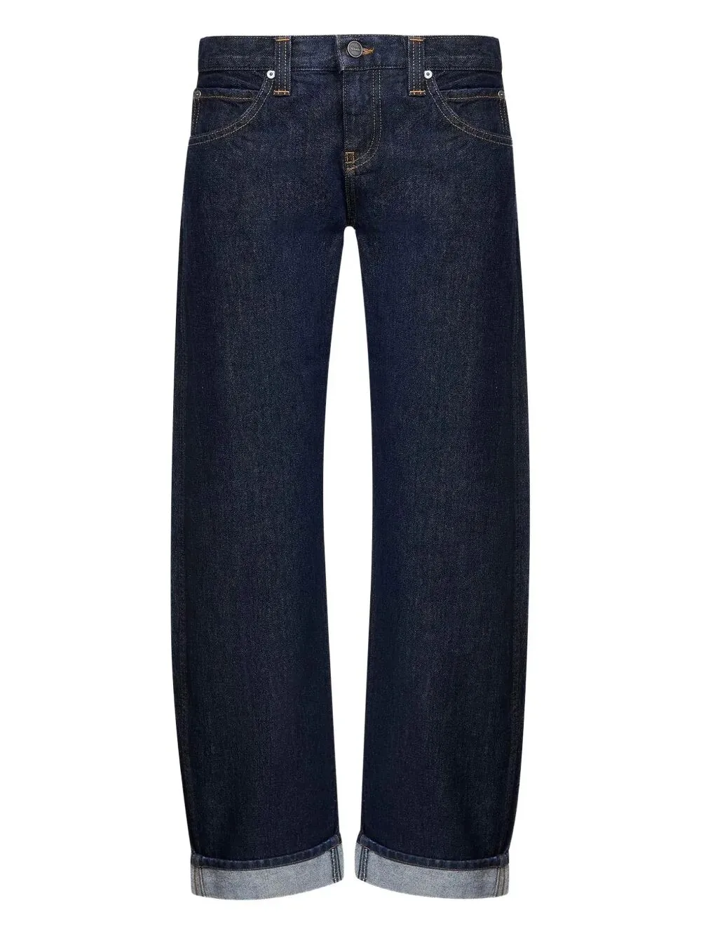 Karo Low-Rise Curved Jeans sold by Wanan Luxury