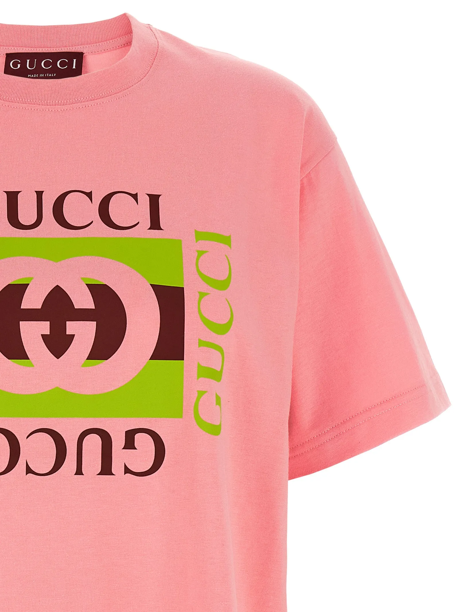 Gucci Incrocio Gg E Web T-Shirt Pink sold by Wanan Luxury product image thumbnail 3