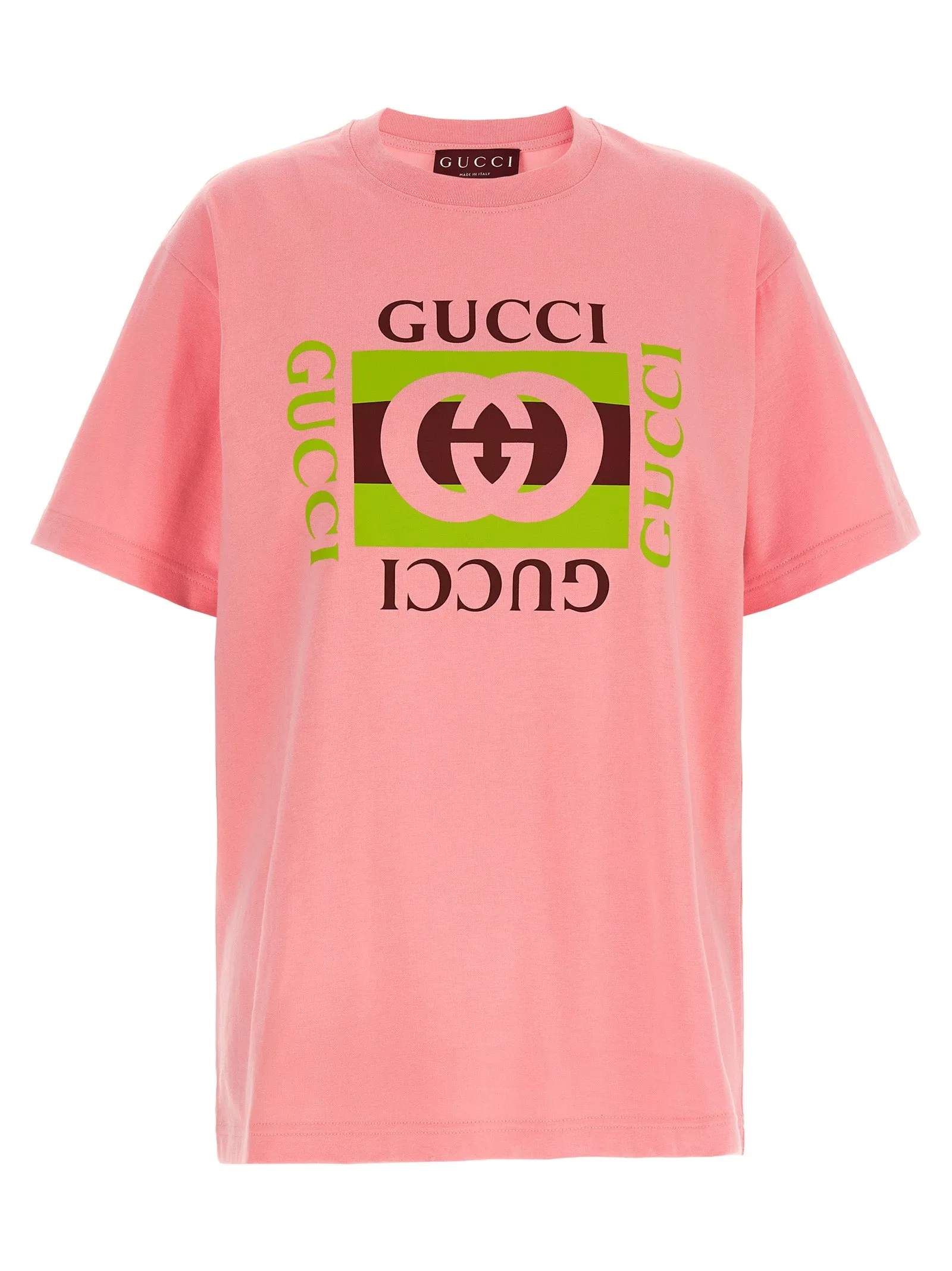 Gucci Incrocio Gg E Web T-Shirt Pink sold by Wanan Luxury