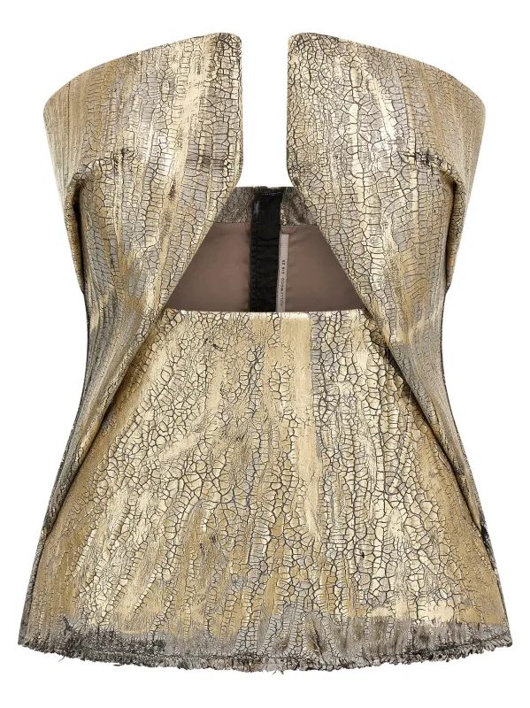 Woven Prong Tops Gold made by Rick Owens