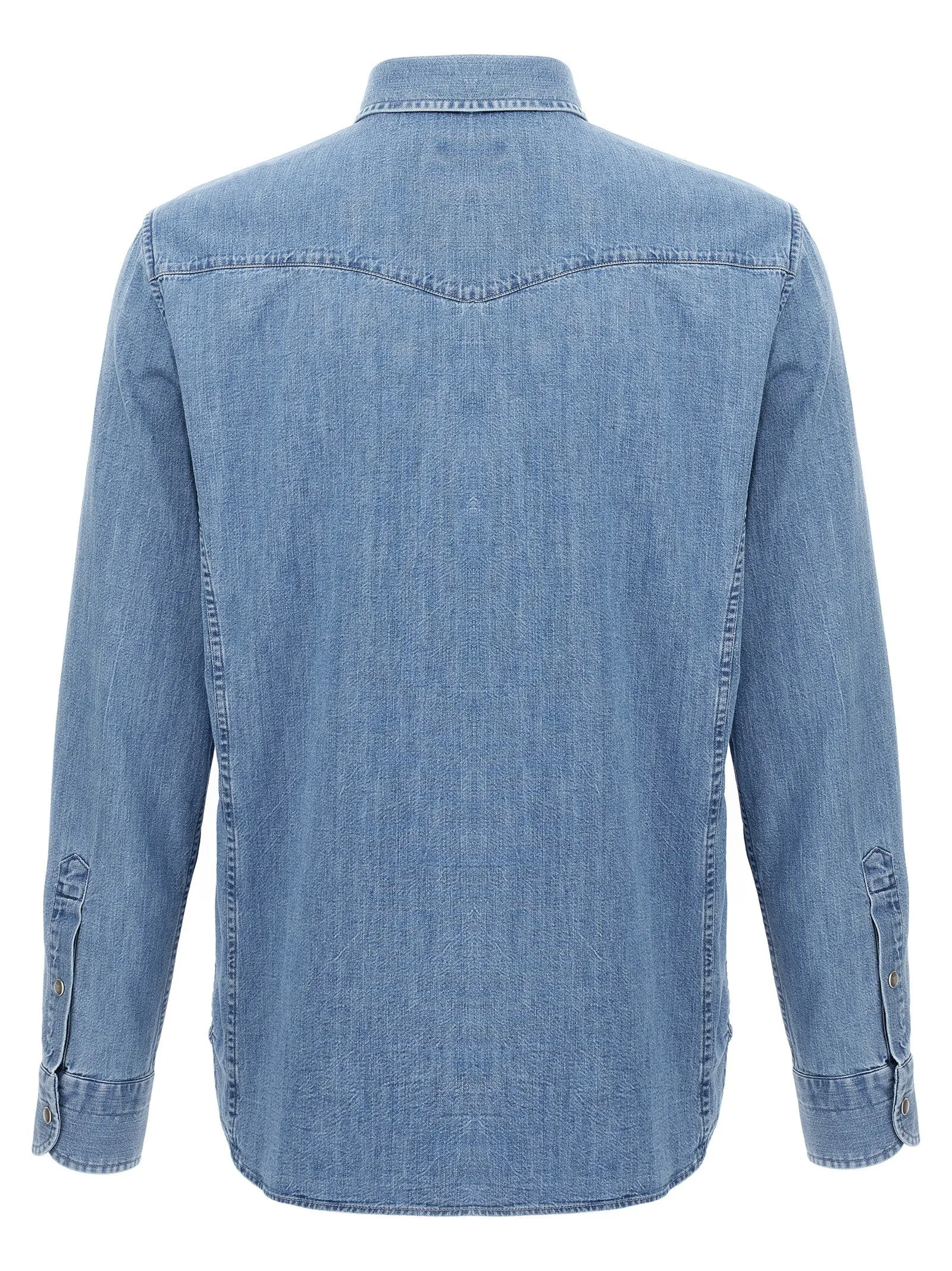 Denim Shirt Shirt And Blouse Blue sold by Wanan Luxury product image thumbnail 2
