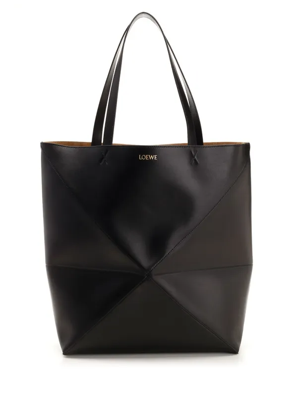 Puzzle Fold Handbags Black sold by Wanan Luxury