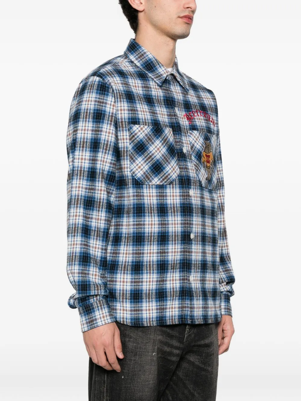 Checked Cotton Shirt sold by Wanan Luxury product image thumbnail 3