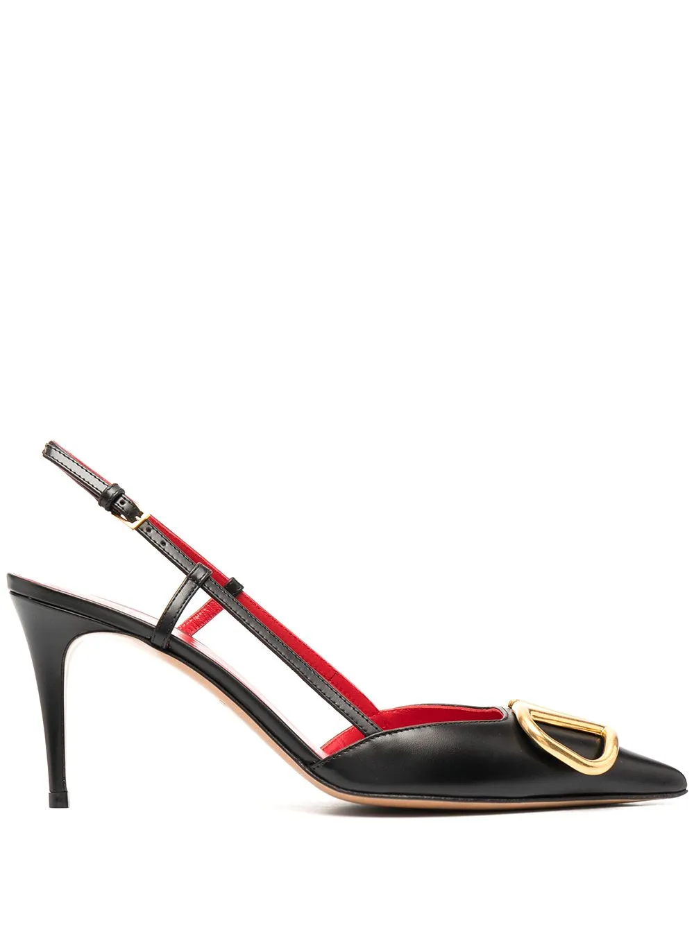 Vlogo Signature Leather Slingback Pumps sold by Wanan Luxury