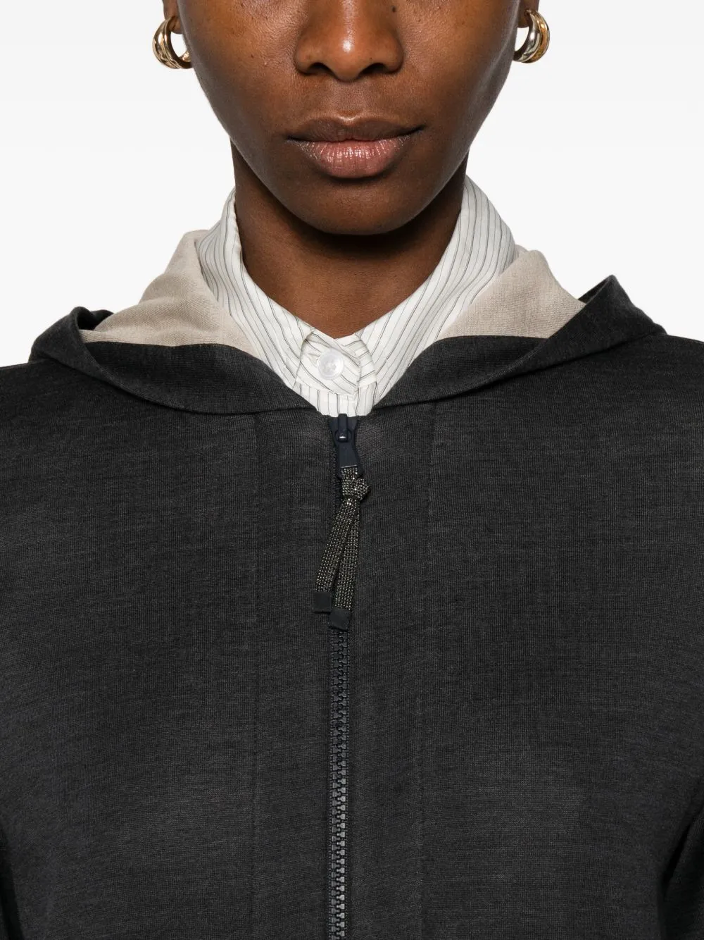 Cotton And Silk Blend Hoodie sold by Wanan Luxury product image thumbnail 4