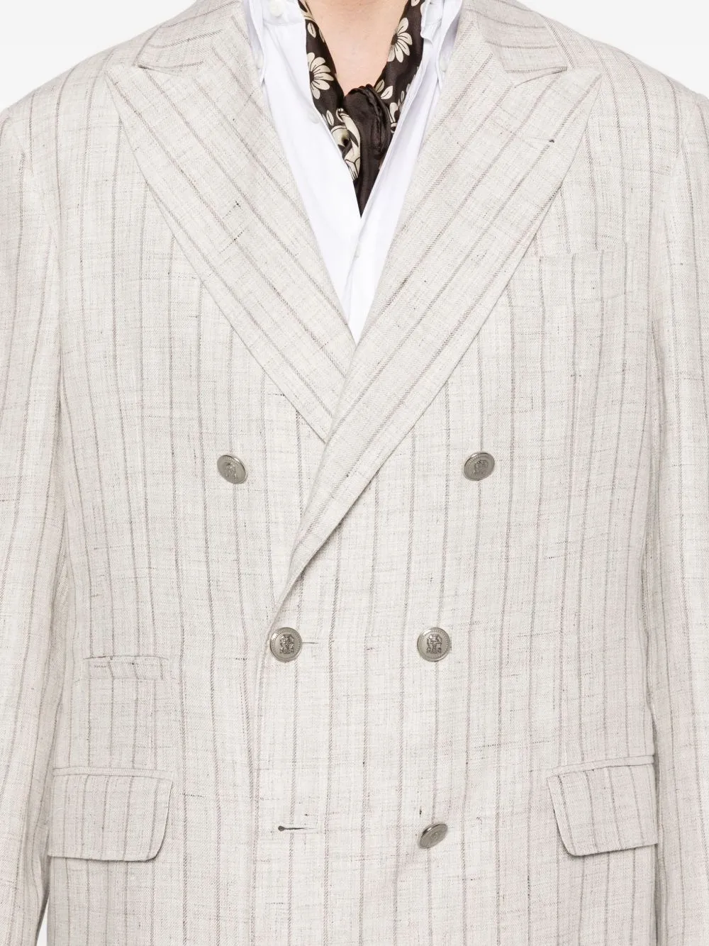Linen Double-Breasted Suit sold by Wanan Luxury product image thumbnail 4