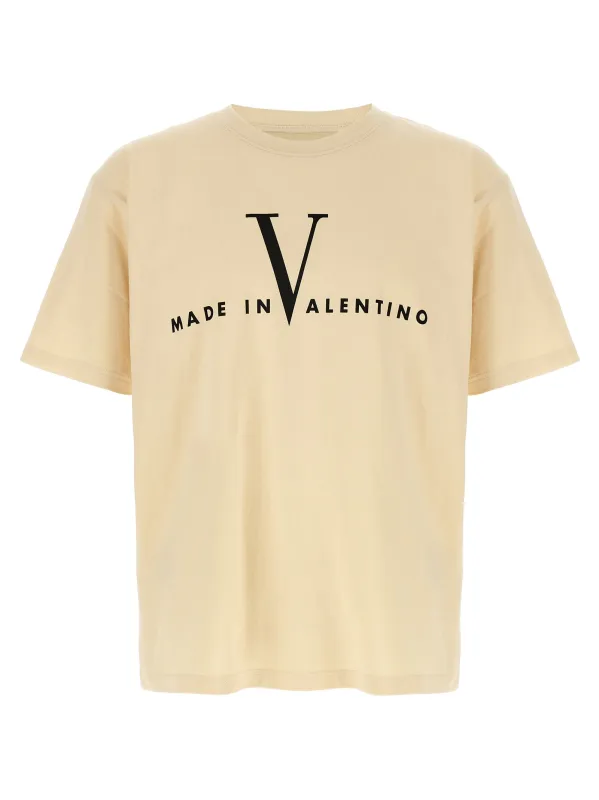 Made In Valentino T-Shirt Beige sold by Wanan Luxury