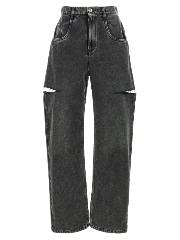 Cut-Out Jeans Black sold by Wanan Luxury