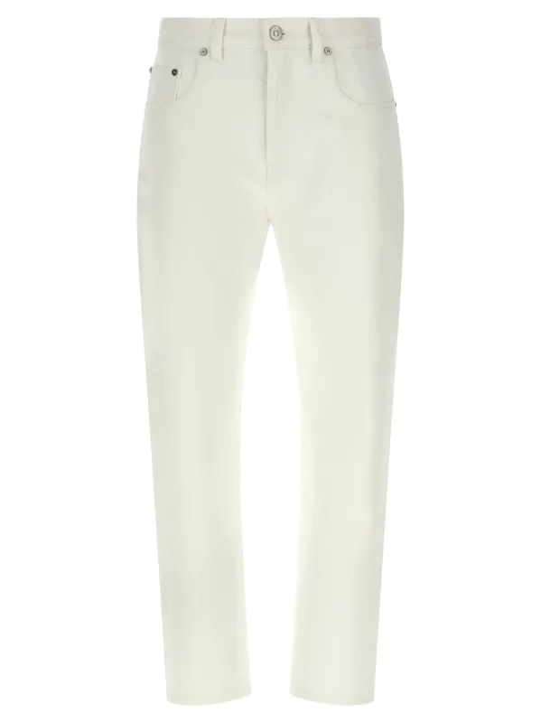 High Waist Jeans White sold by Wanan Luxury