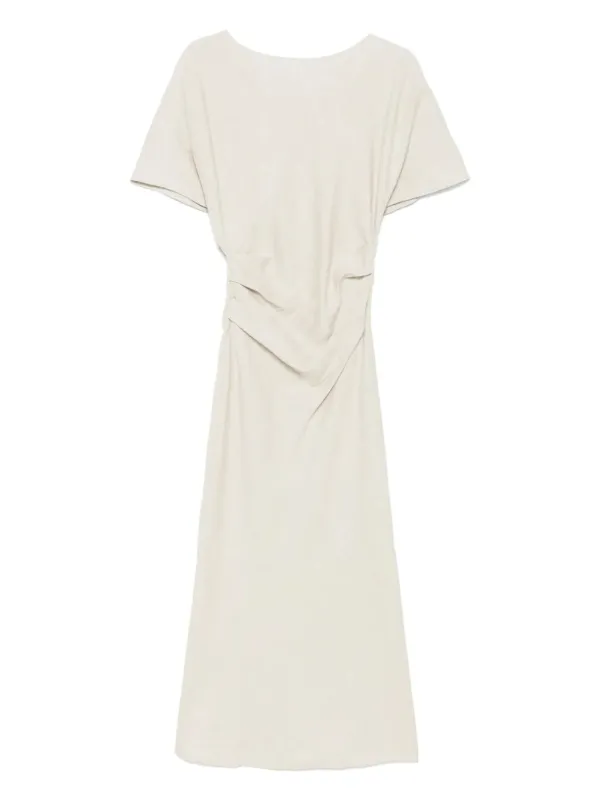 Amelie Linen Midi Dress Natural sold by Wanan Luxury