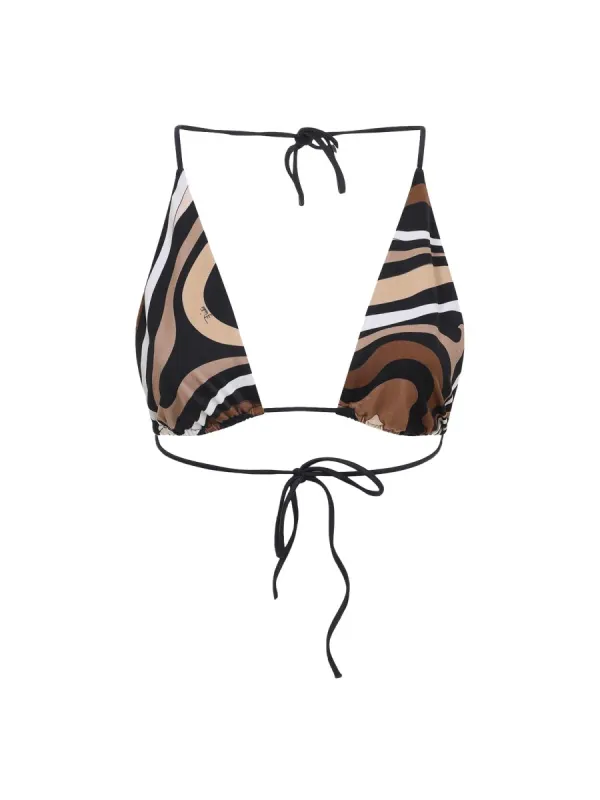 "Marble" Print Bikini Top sold by Wanan Luxury
