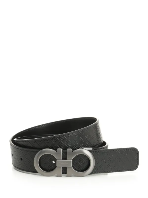 Reversible Gancini Belt Belts Black sold by Wanan Luxury