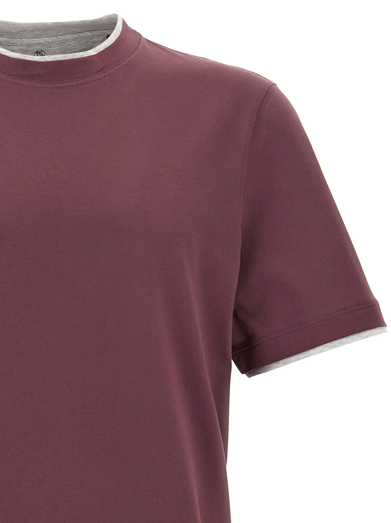 Double Layer T-Shirt Bordeaux sold by Wanan Luxury product image thumbnail 3
