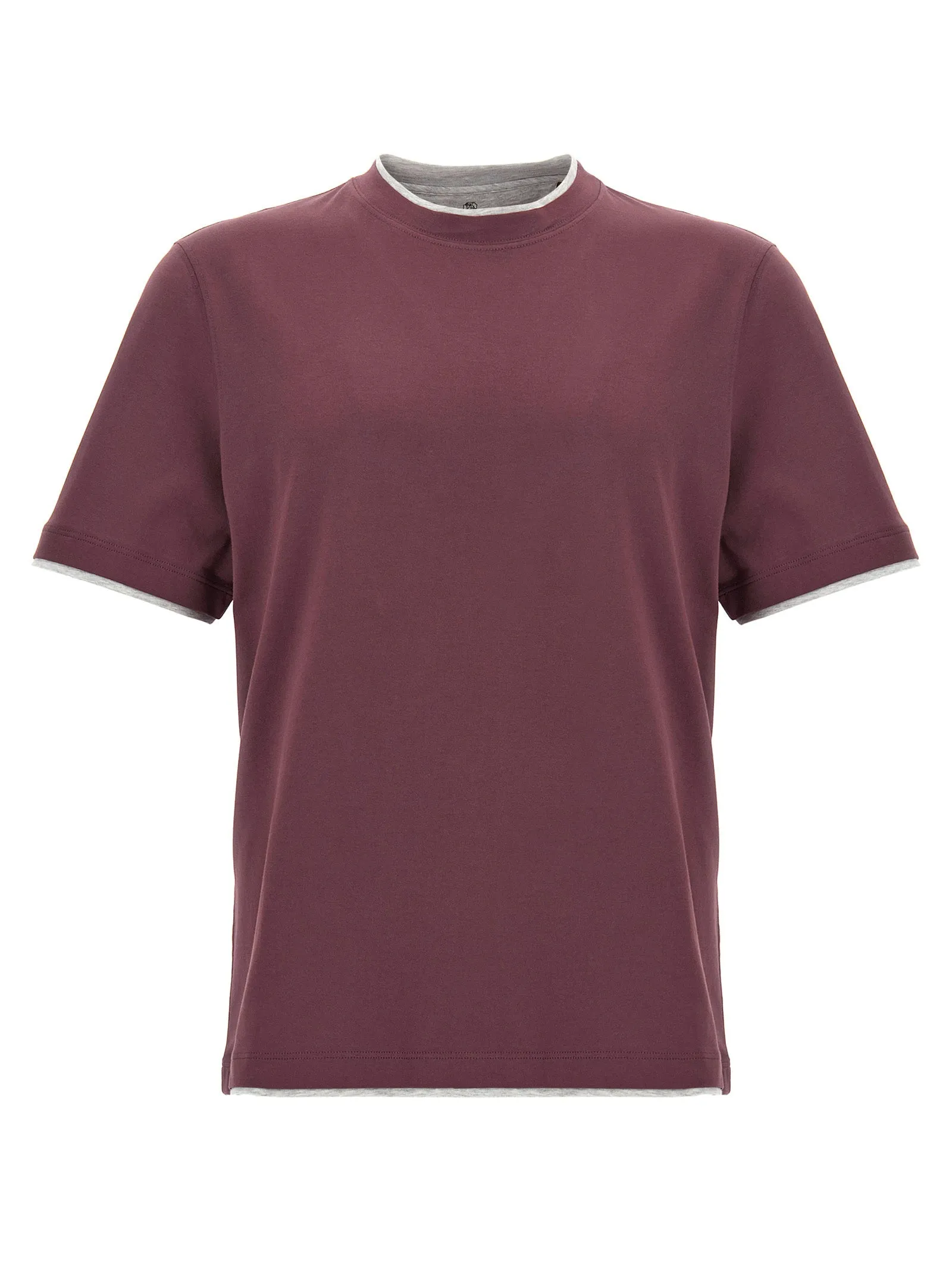 Double Layer T-Shirt Bordeaux sold by Wanan Luxury