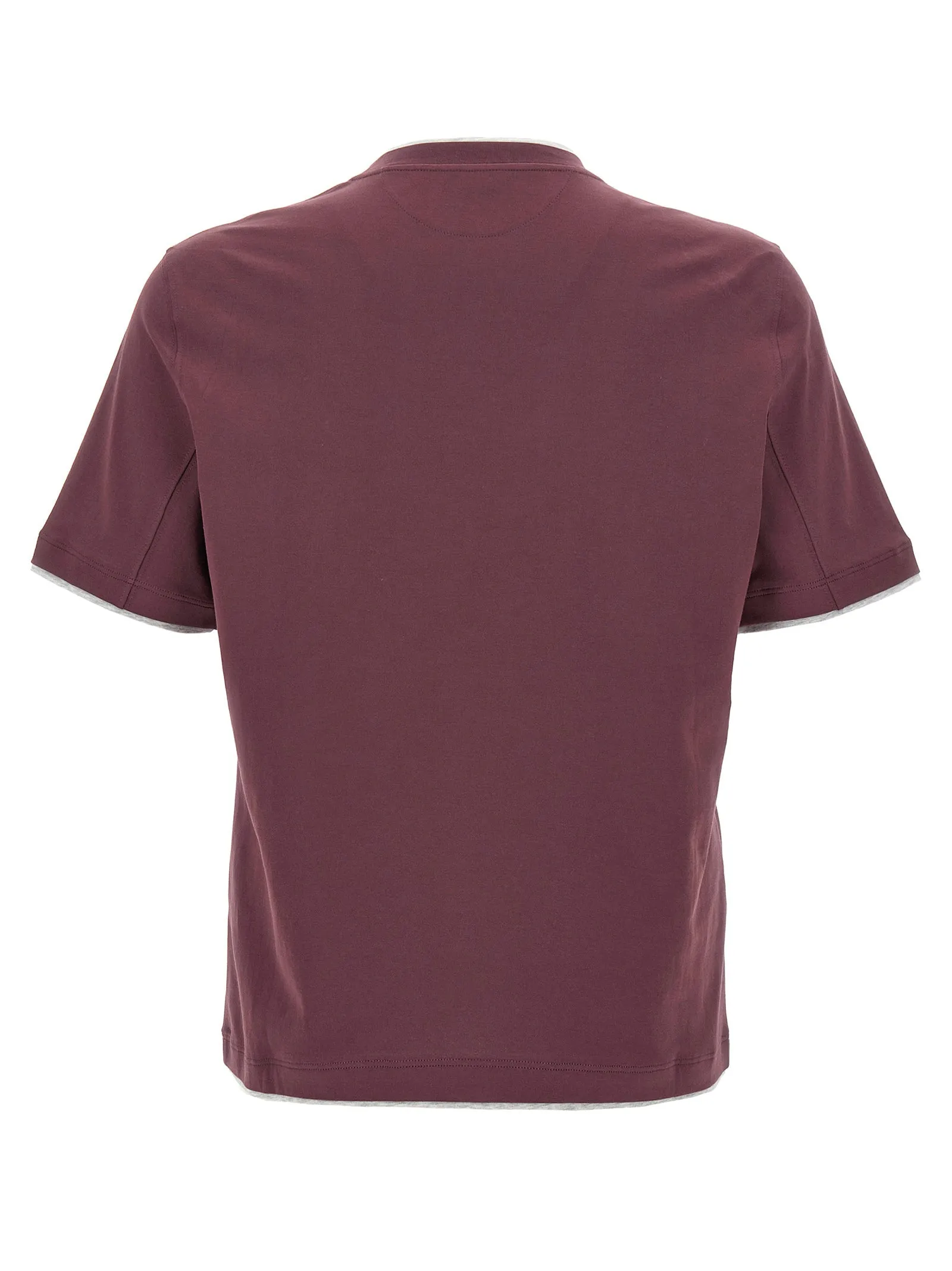 Double Layer T-Shirt Bordeaux sold by Wanan Luxury product image thumbnail 2