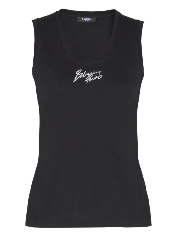 Logo Cotton Tank Top sold by Wanan Luxury