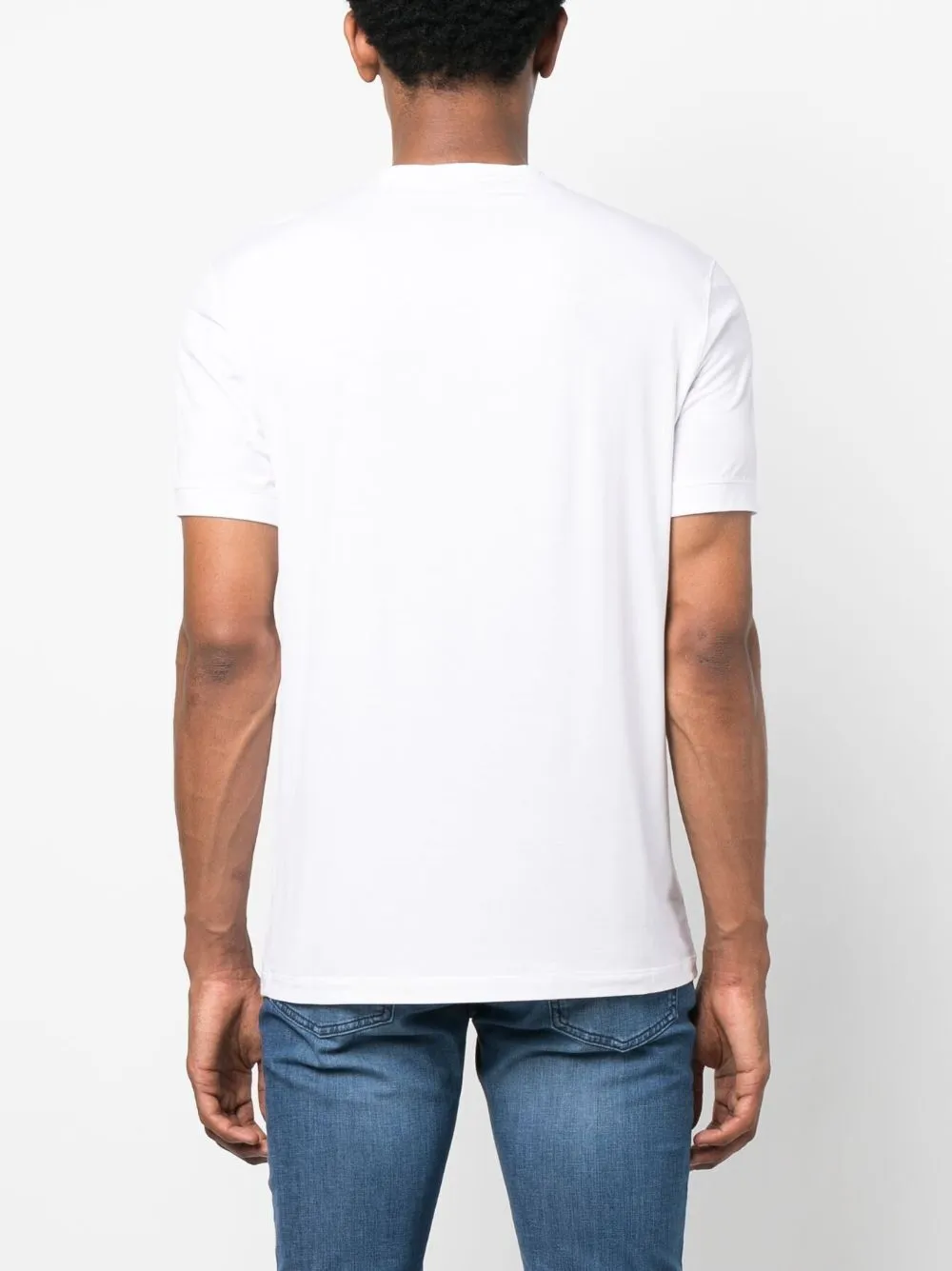 Icon Crew-Neck T-Shirt In Stretch Viscose Jersey sold by Wanan Luxury product image thumbnail 3