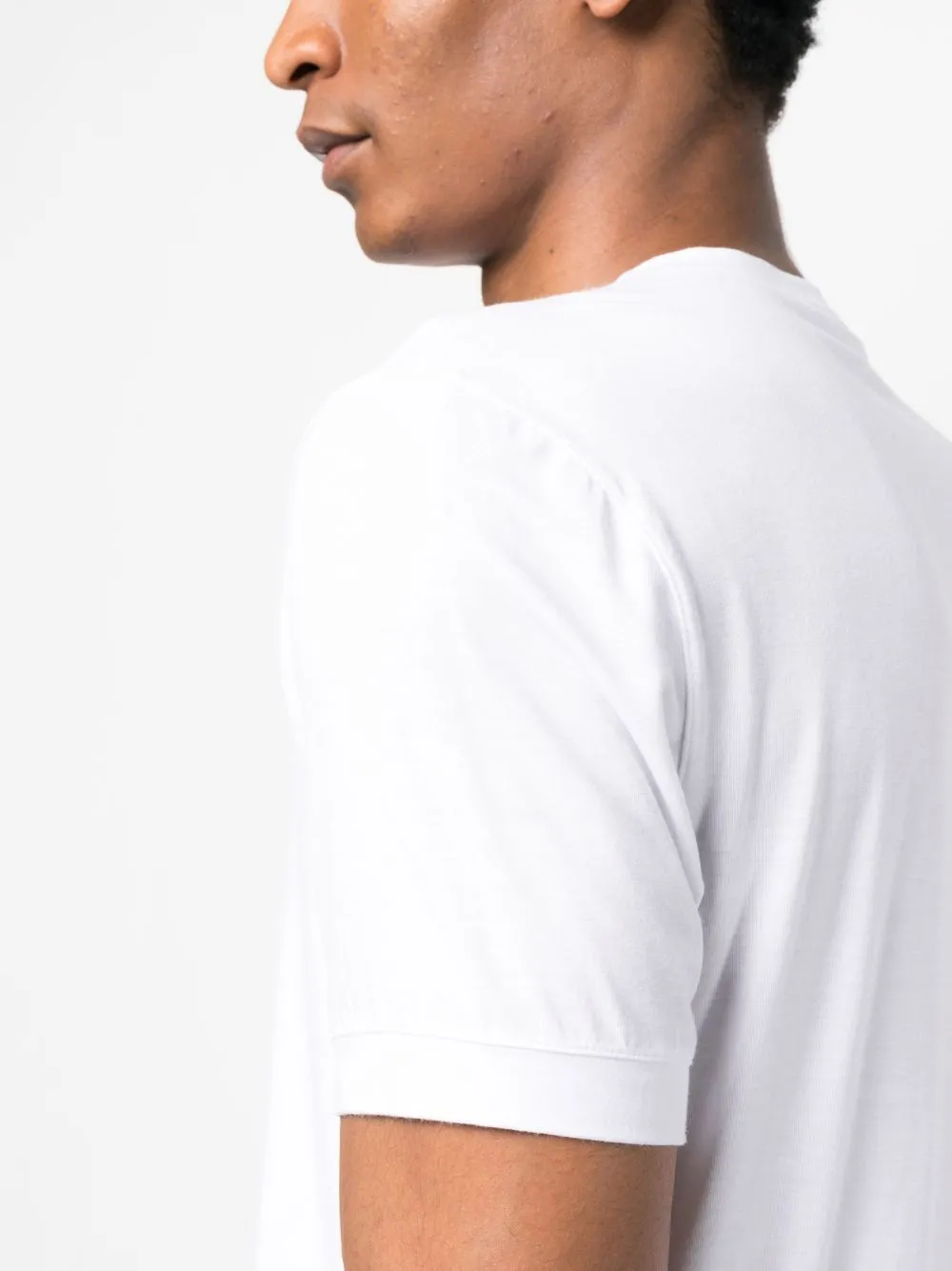 Icon Crew-Neck T-Shirt In Stretch Viscose Jersey sold by Wanan Luxury product image thumbnail 4