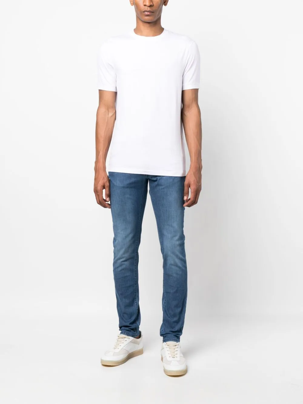 Icon Crew-Neck T-Shirt In Stretch Viscose Jersey sold by Wanan Luxury product image thumbnail 5