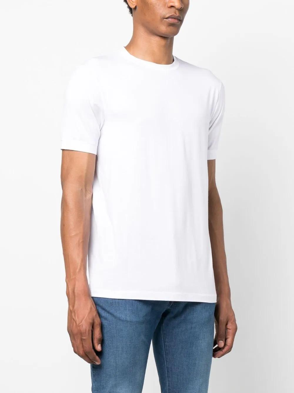 Icon Crew-Neck T-Shirt In Stretch Viscose Jersey sold by Wanan Luxury product image thumbnail 2
