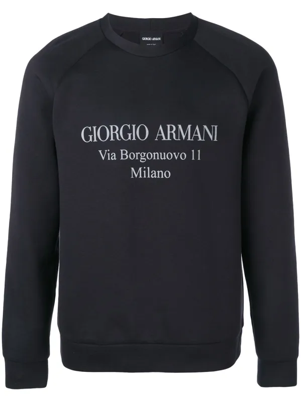Borgonuovo 11 Cotton Double Jersey Sweatshirt made by Giorgio Armani