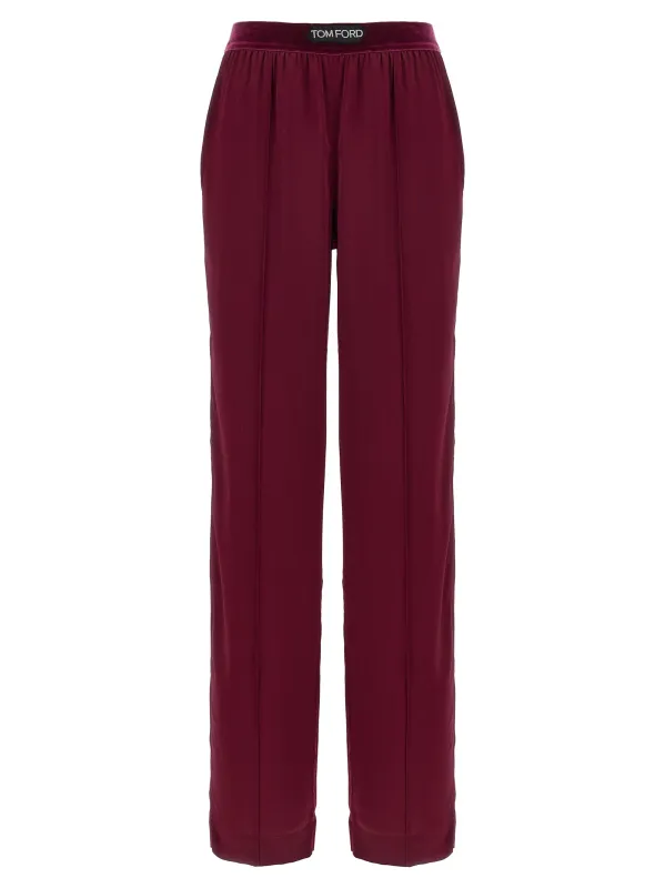 Silk Pants Bordeaux made by Tom Ford