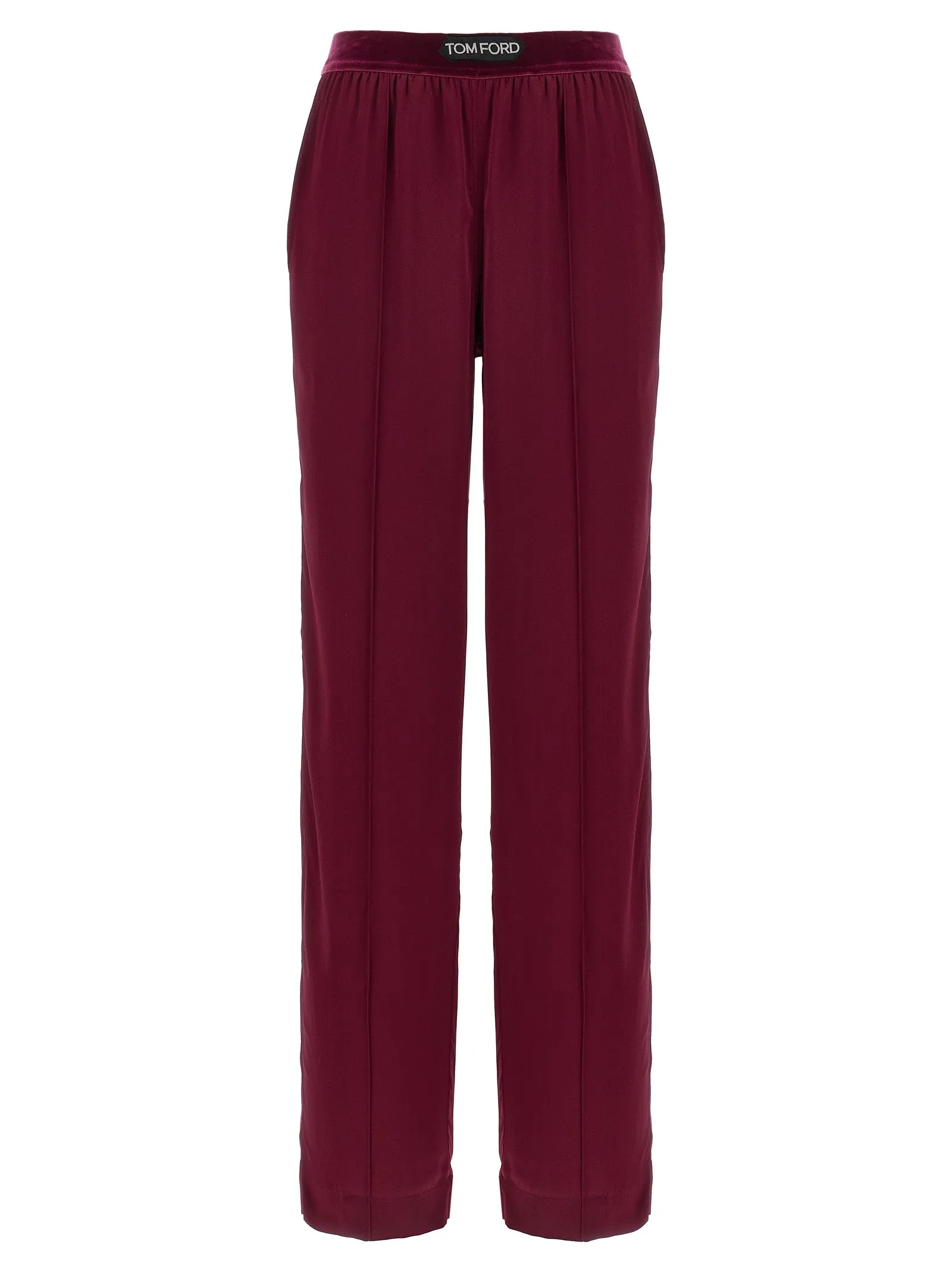 Silk Pants Bordeaux sold by Wanan Luxury