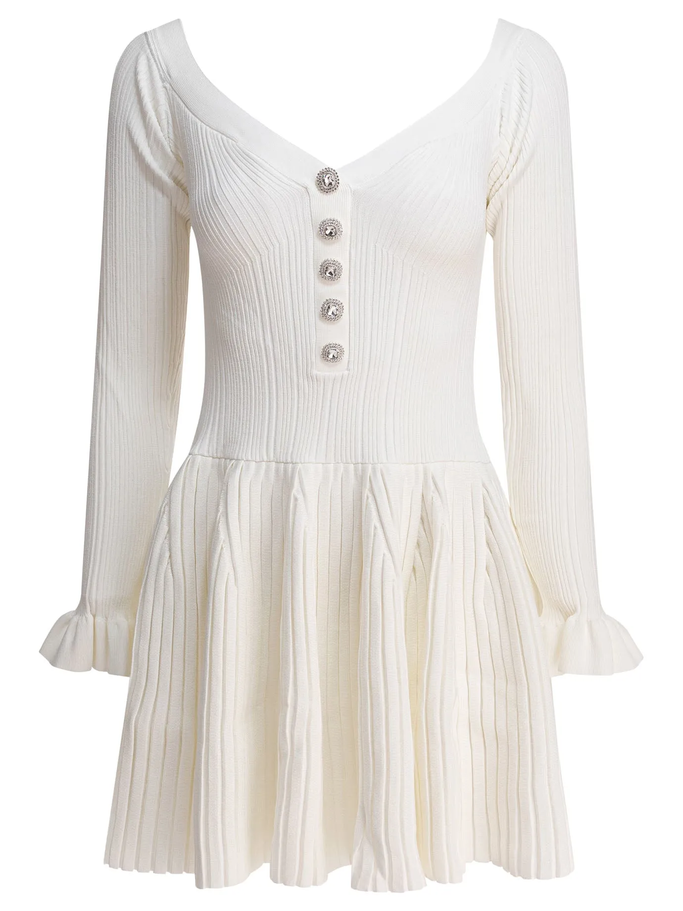Short Knit Dress Dresses White sold by Wanan Luxury