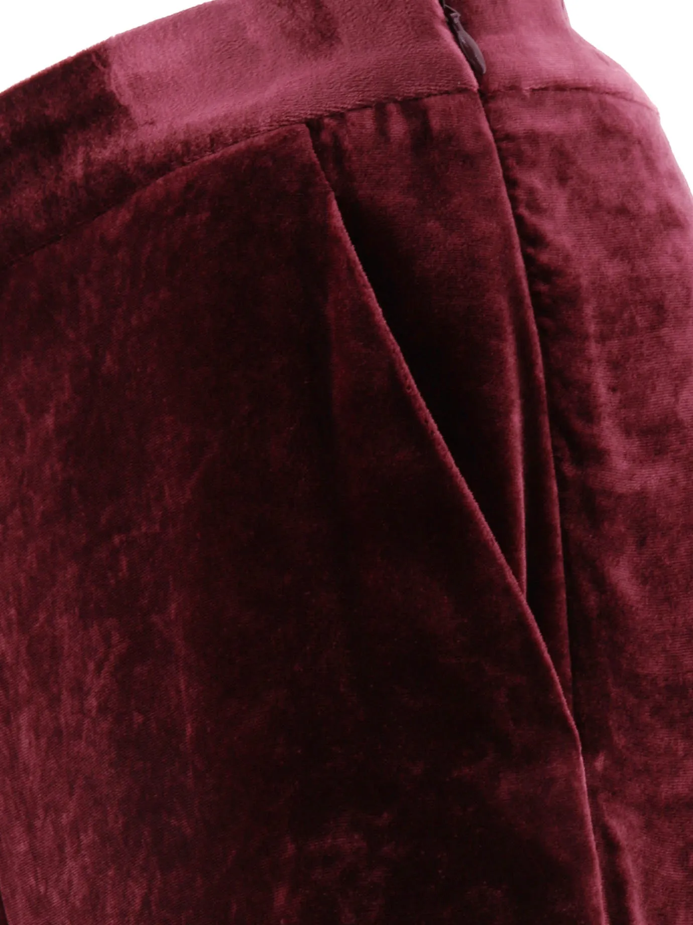 Velvet Trousers Bordeaux sold by Wanan Luxury product image thumbnail 4