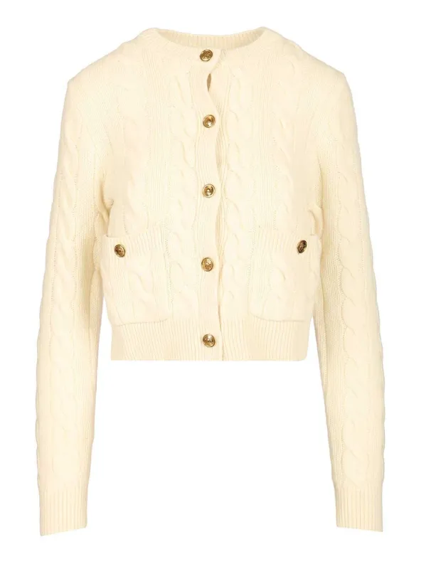 Cable Knit Cardigan Knitwear White sold by Wanan Luxury
