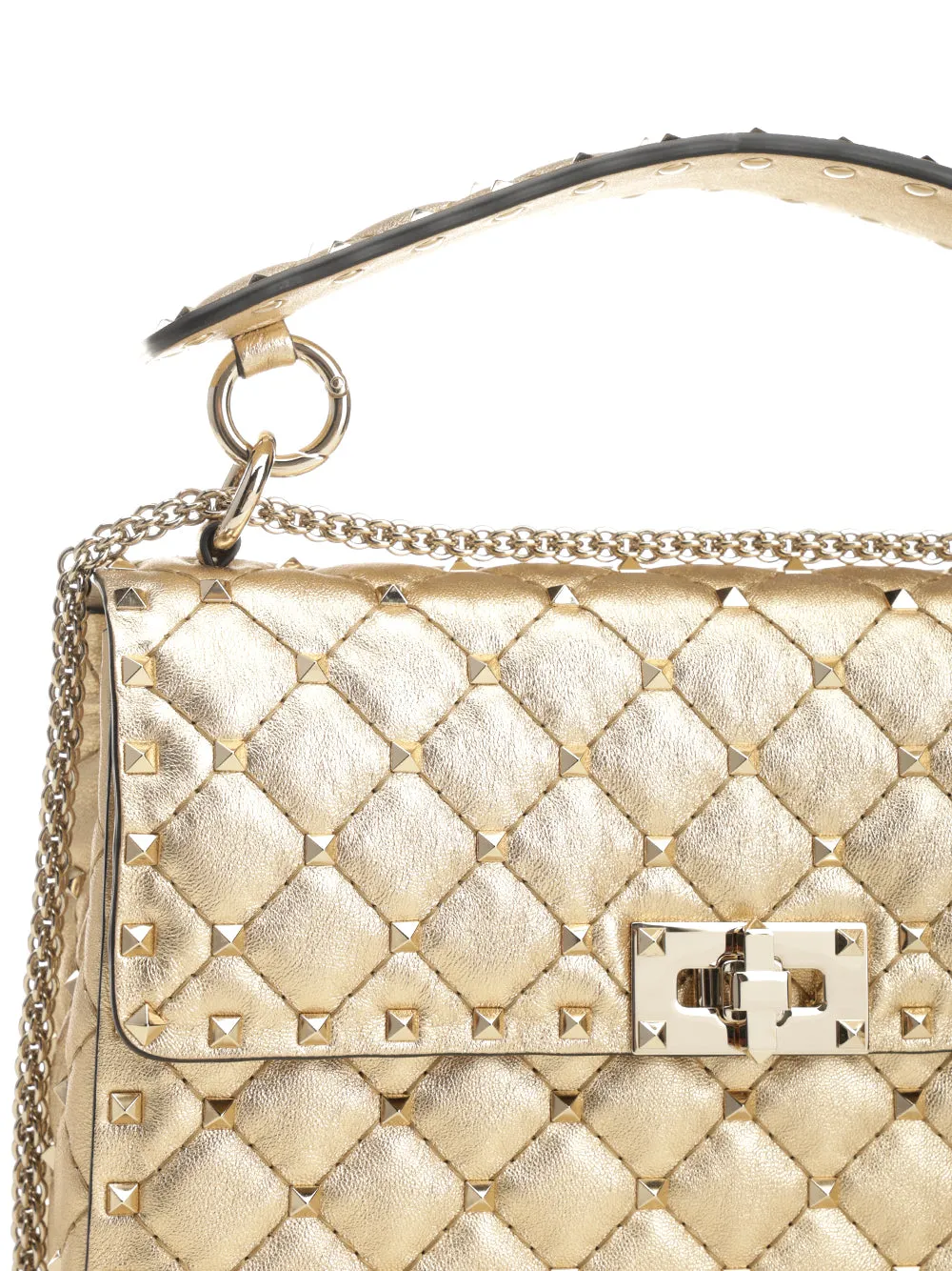Rockstud Spike Shoulder Bags Beige sold by Wanan Luxury product image thumbnail 5