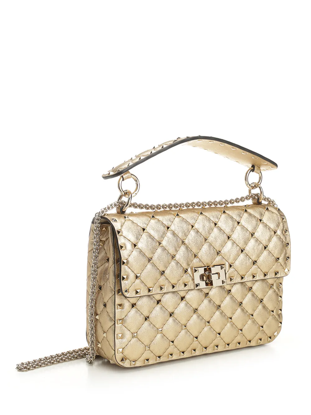 Rockstud Spike Shoulder Bags Beige sold by Wanan Luxury product image thumbnail 2