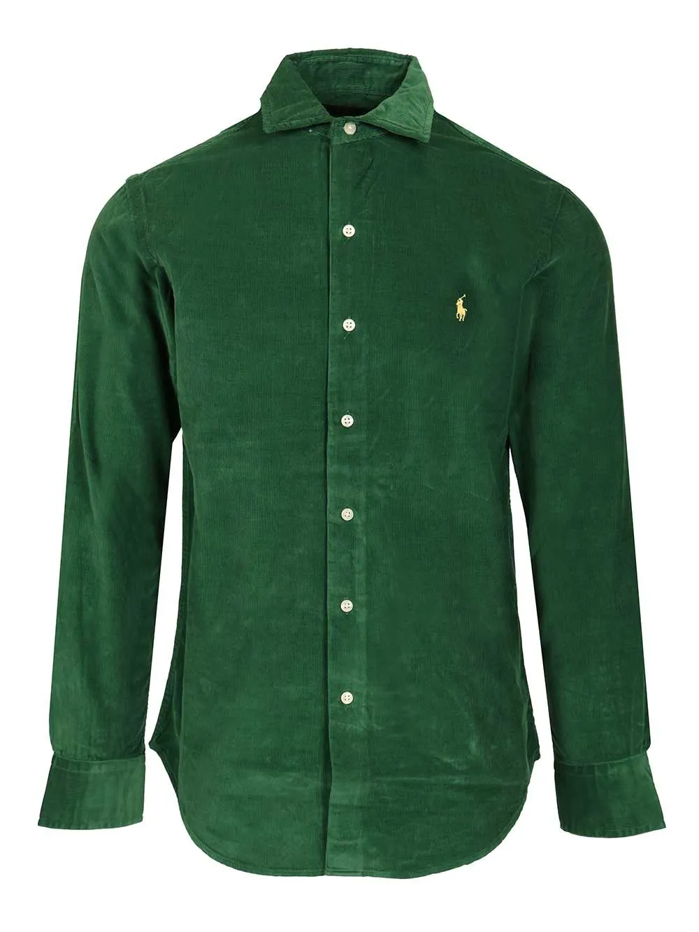 Custom Fit Velvet Shirt Shirts Green sold by Wanan Luxury