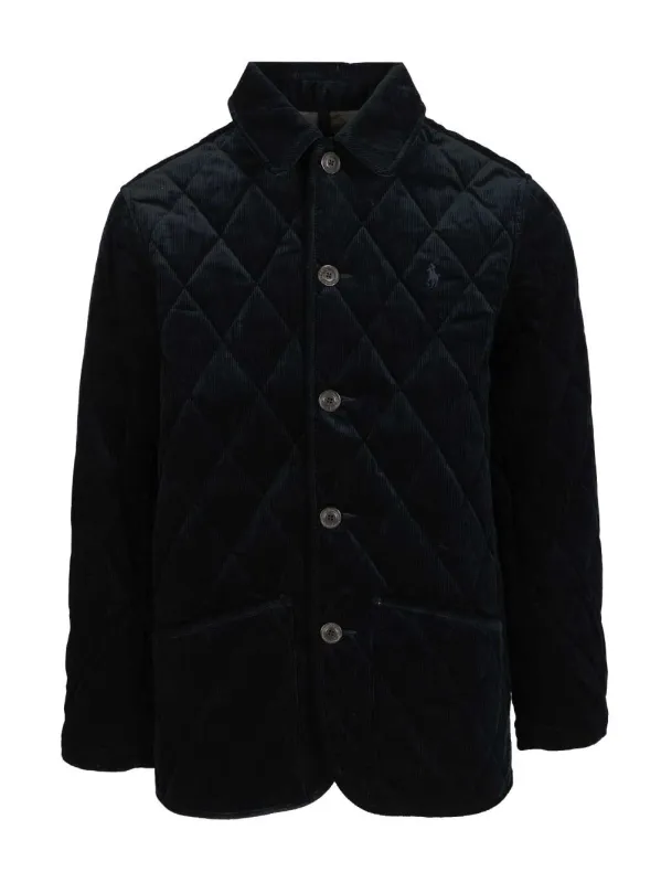 Wynton Corduroy Car Coat Blue made by Polo by Ralph Lauren
