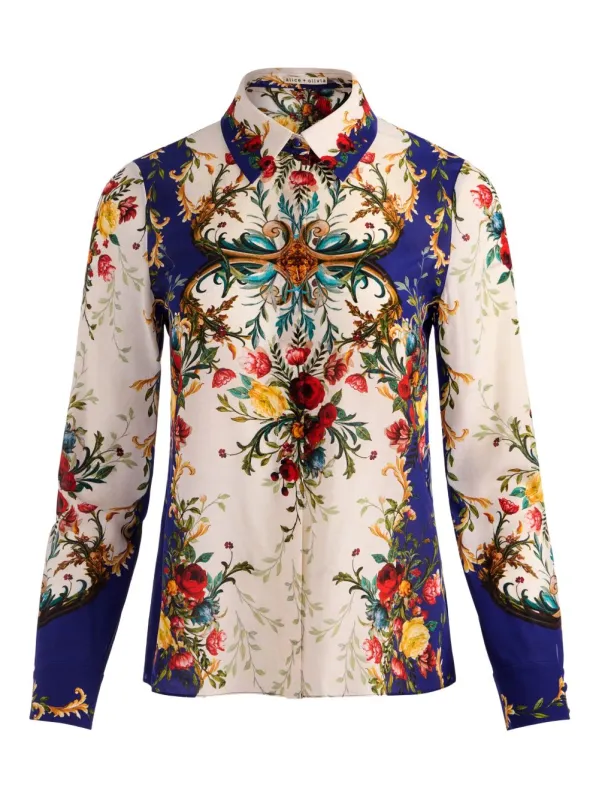 Printed Silk Shirt made by Alice + Olivia