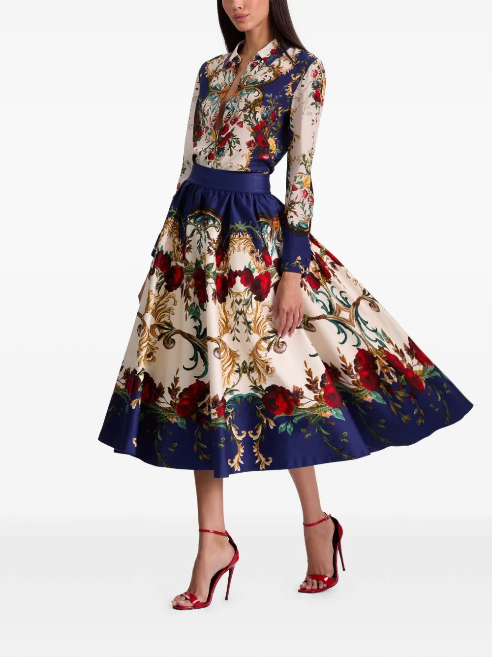 Printed Midi Skirt sold by Wanan Luxury product image thumbnail 4