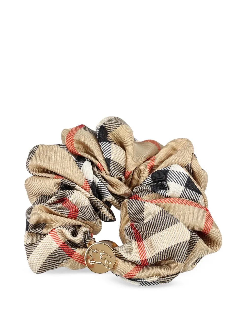 Check Silk Scrunchie sold by Wanan Luxury
