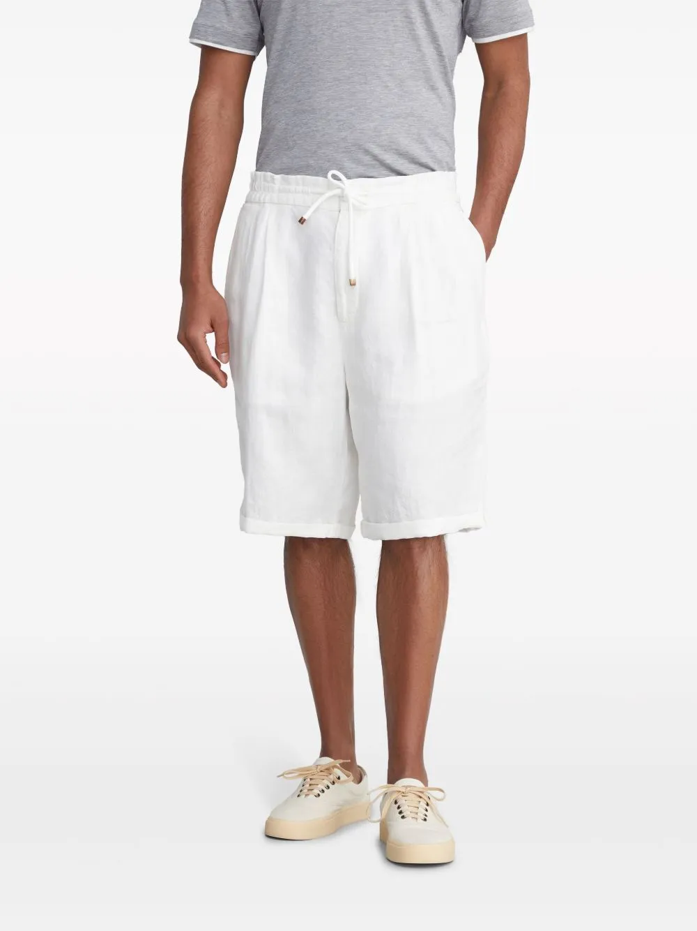 Linen Bermuda Shorts sold by Wanan Luxury product image thumbnail 3