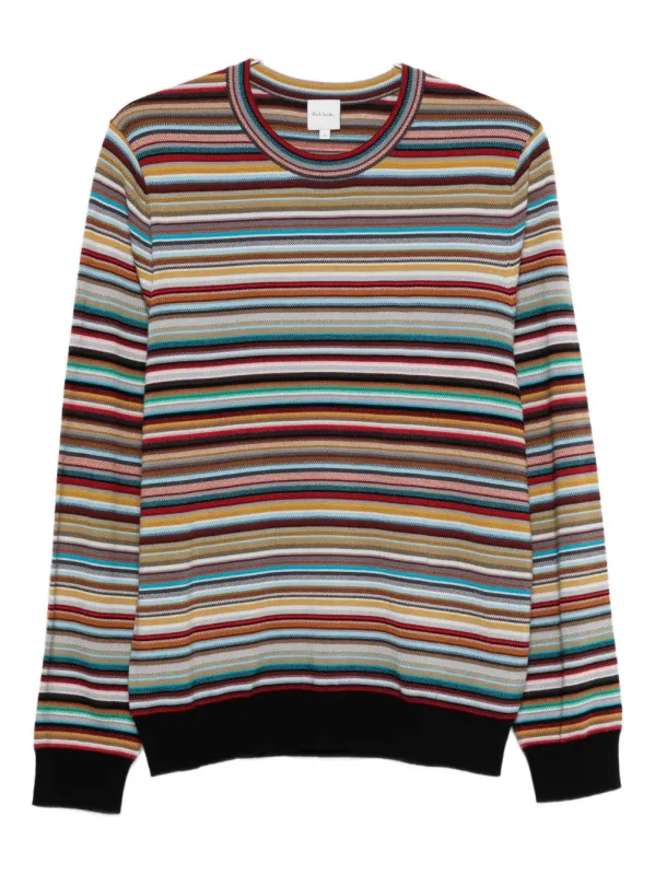 Signature Stripe Wool Sweater sold by Wanan Luxury