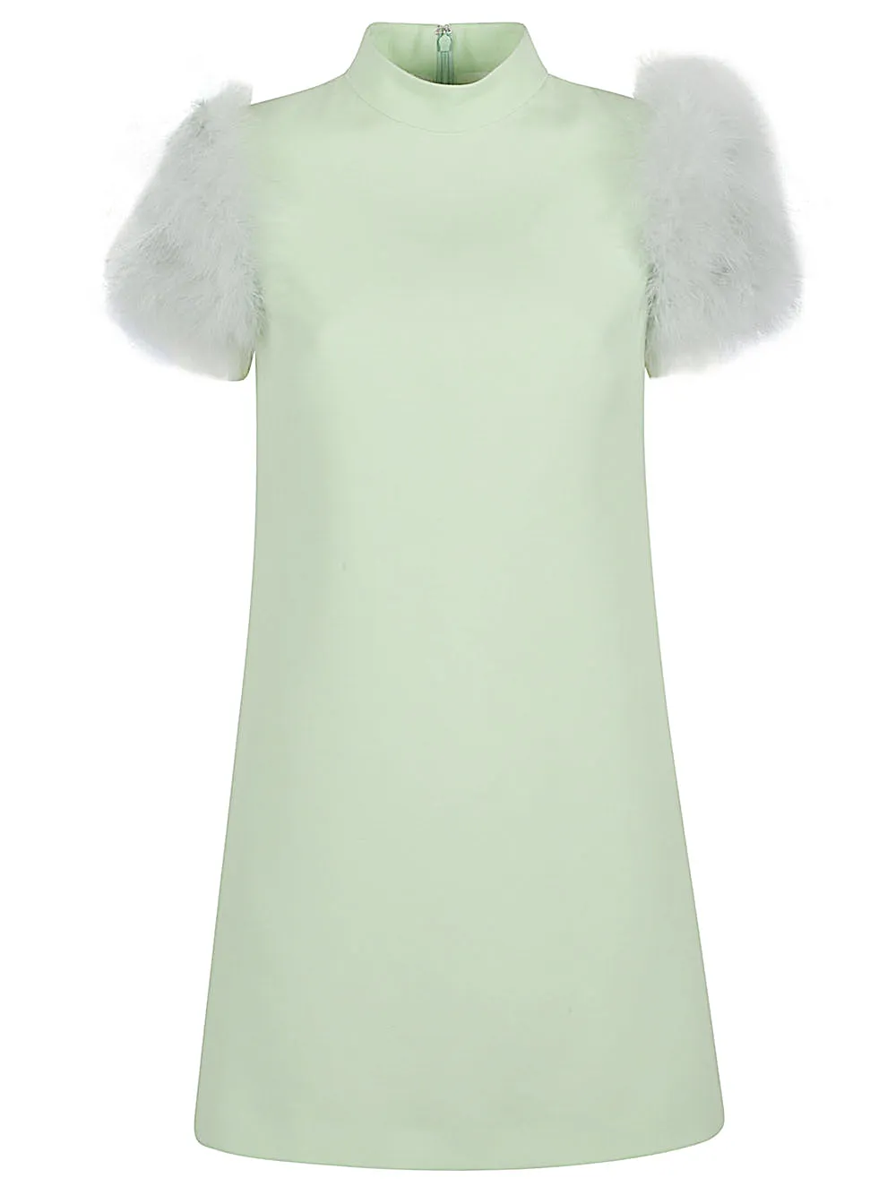 Feathered Wool And Silk Dress sold by Wanan Luxury