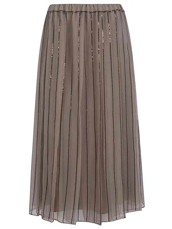 Silk Midi Skirt made by Brunello Cucinelli