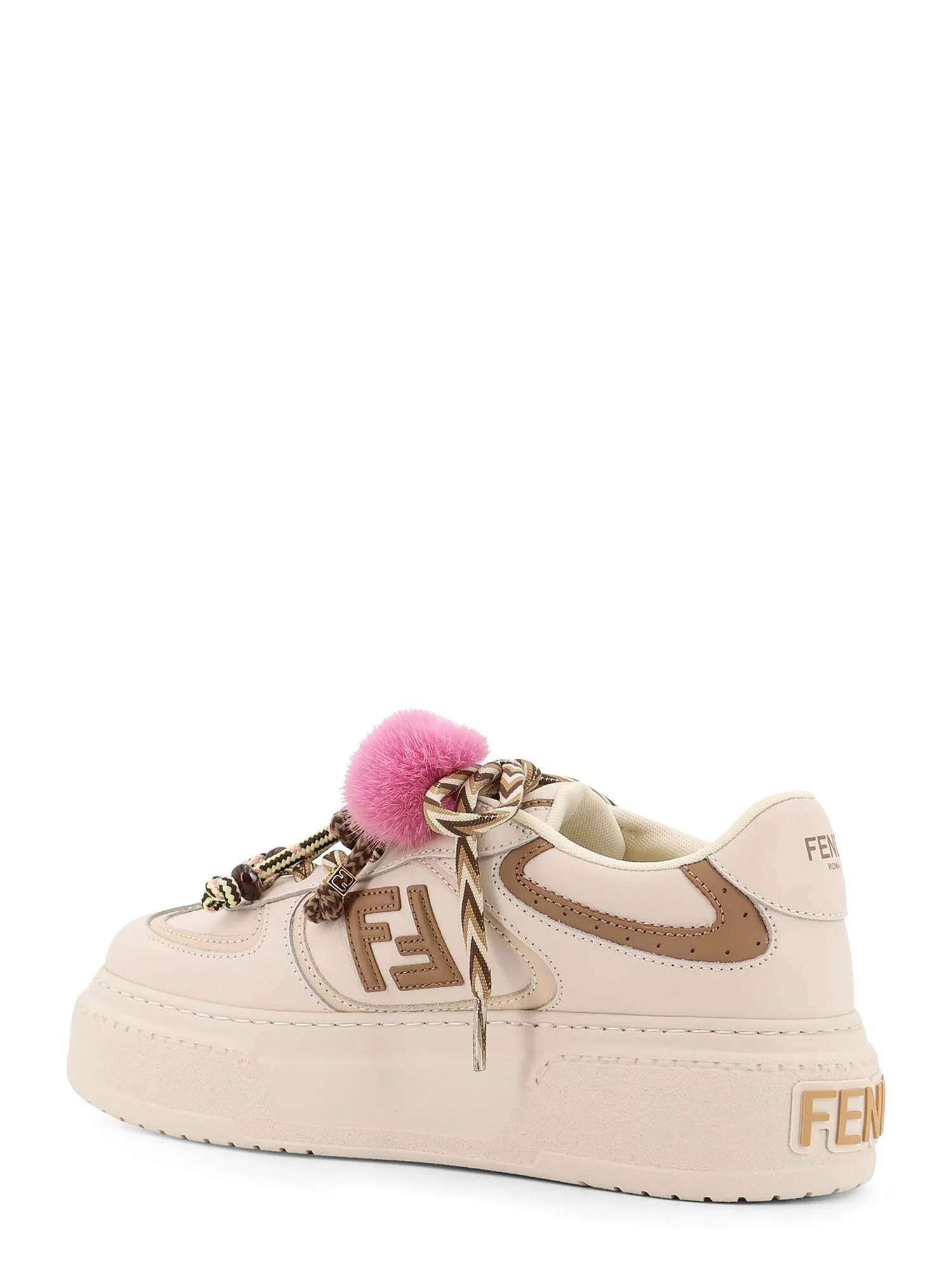 Fendi Match Leather Platform Sneakers With Charms sold by Wanan Luxury product image thumbnail 3