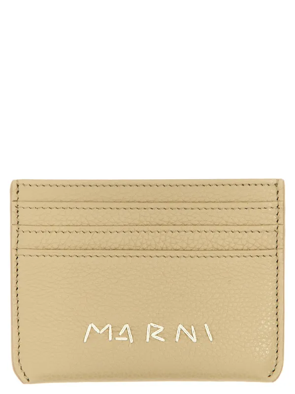 Logo Card Holder Wallets And Card Holders Beige sold by Wanan Luxury