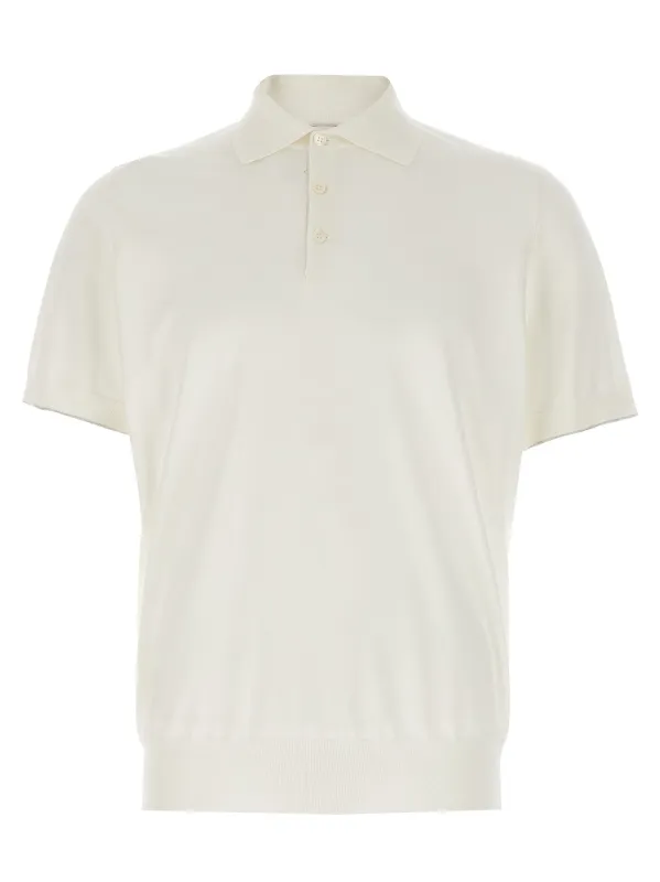 Stretch Cotton Shirt Polo White sold by Wanan Luxury