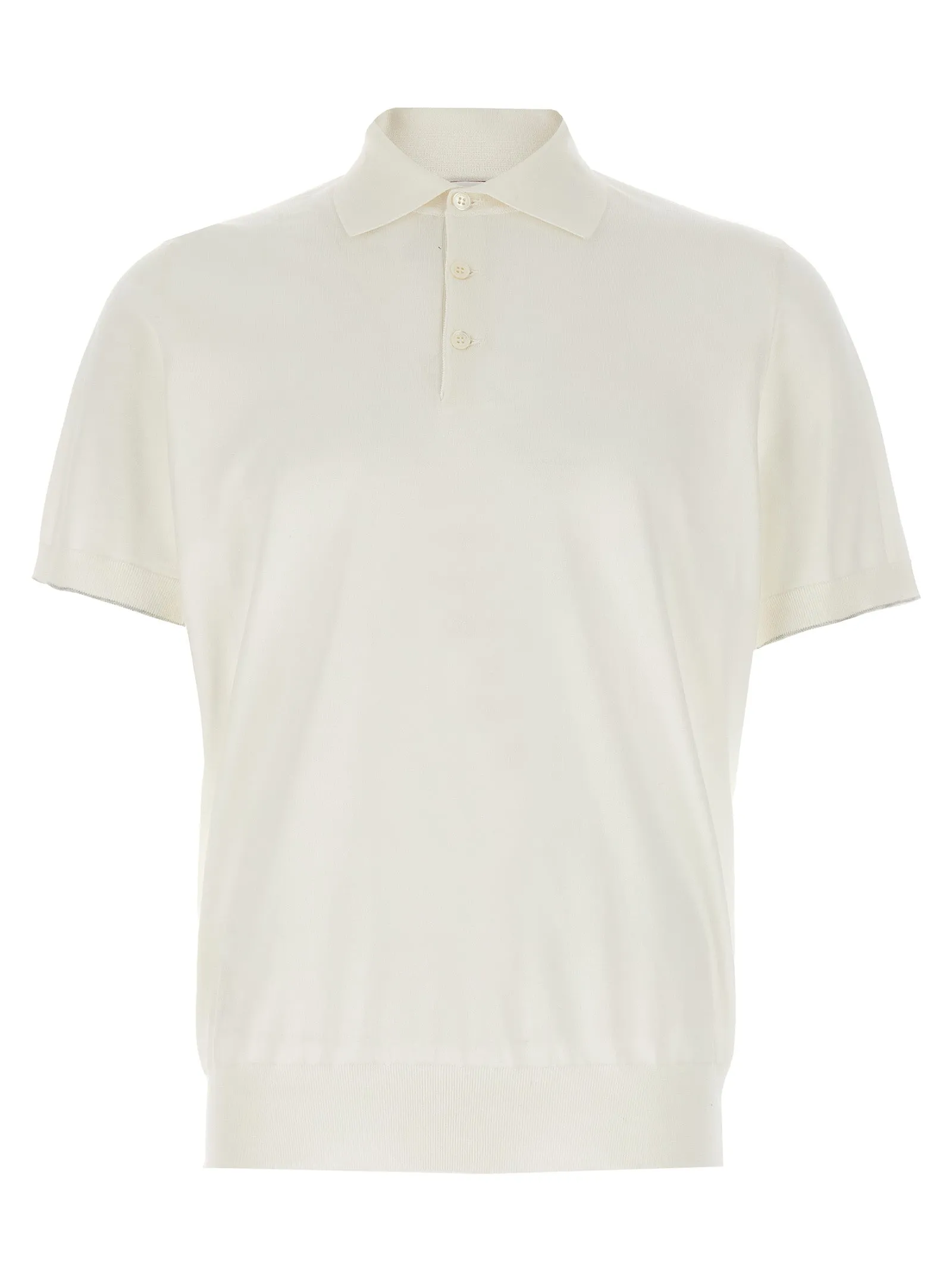Stretch Cotton Shirt Polo White sold by Wanan Luxury
