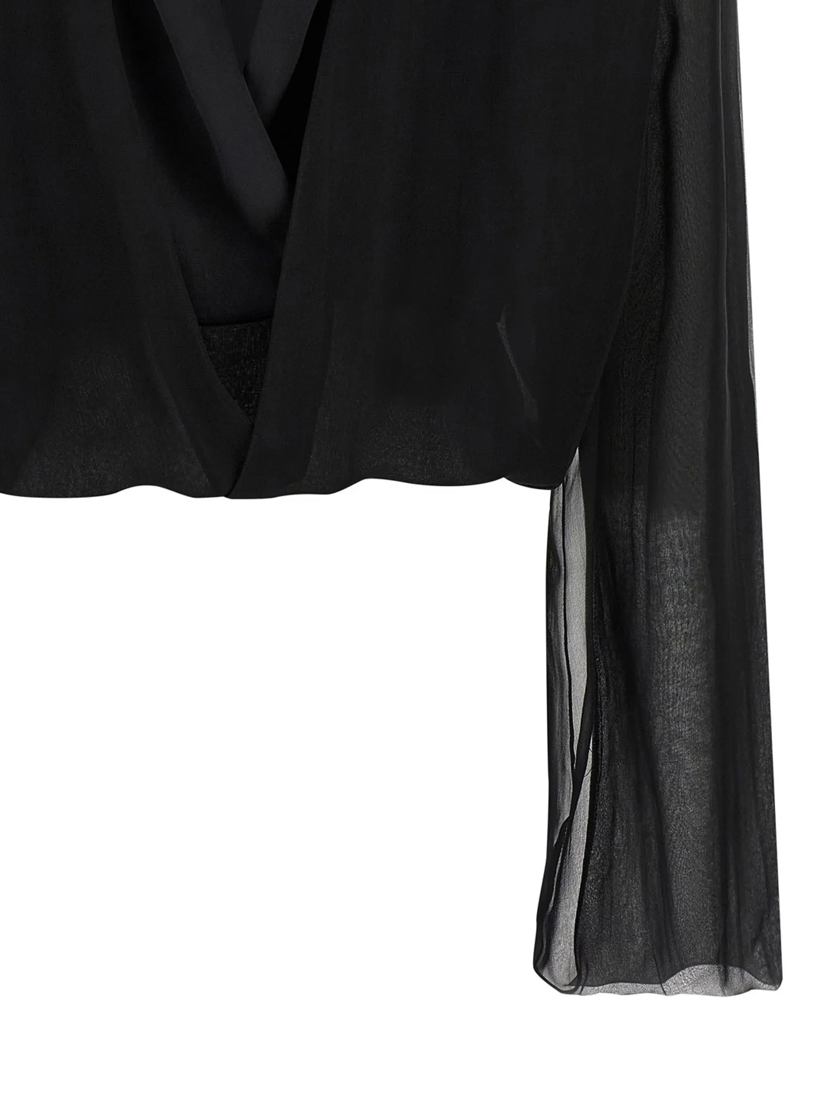 Chiffon Shirt Shirt And Blouse Black sold by Wanan Luxury product image thumbnail 5