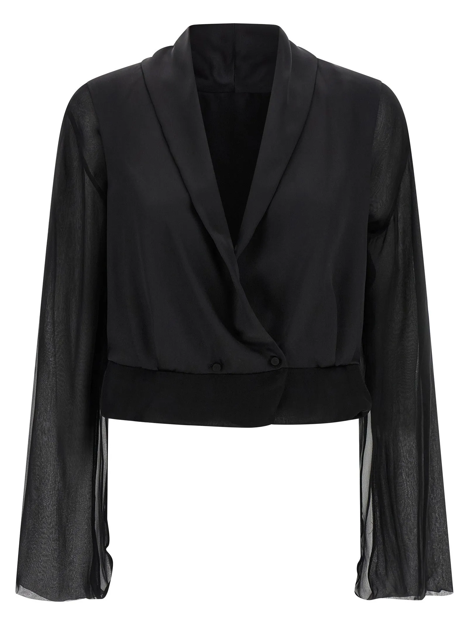 Chiffon Shirt Shirt And Blouse Black sold by Wanan Luxury product image thumbnail 2