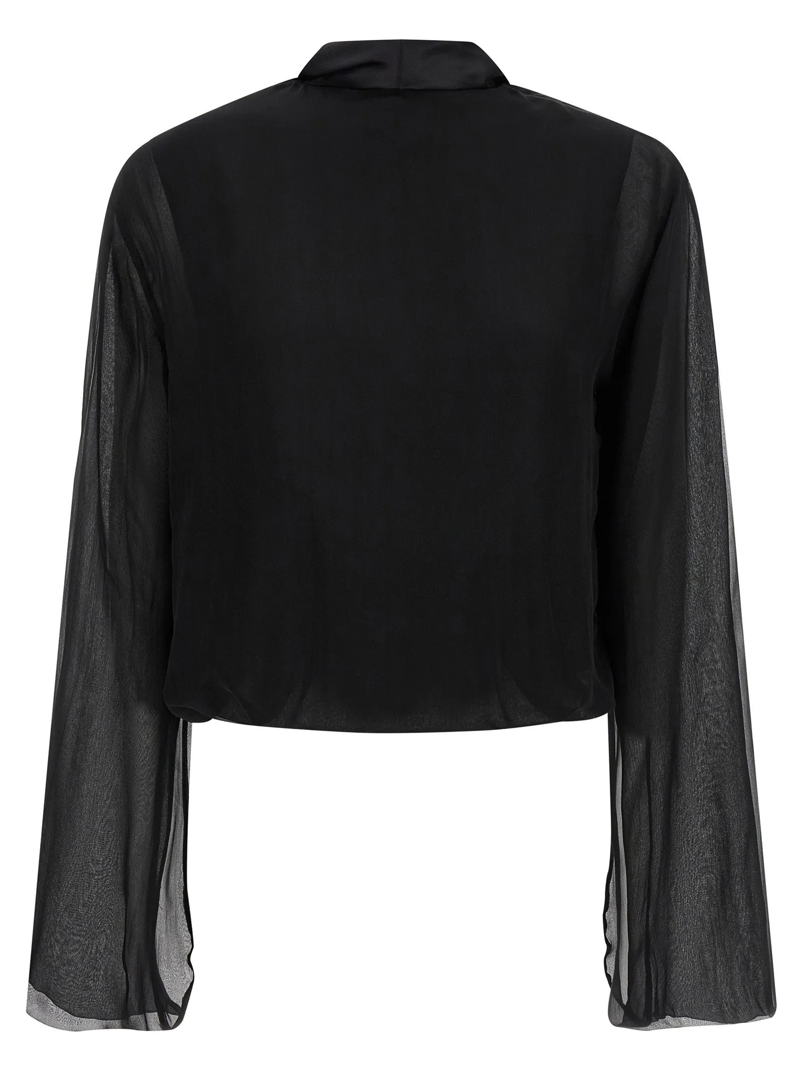 Chiffon Shirt Shirt And Blouse Black sold by Wanan Luxury product image thumbnail 3