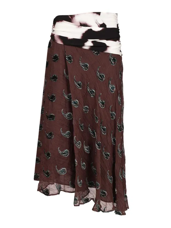 Asymmetric Skirts Brown sold by Wanan Luxury