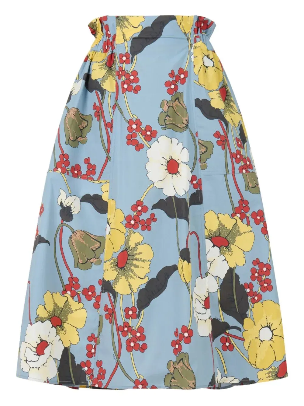 Poplin Elasticated Midi Skirt With Melodia Print sold by Wanan Luxury